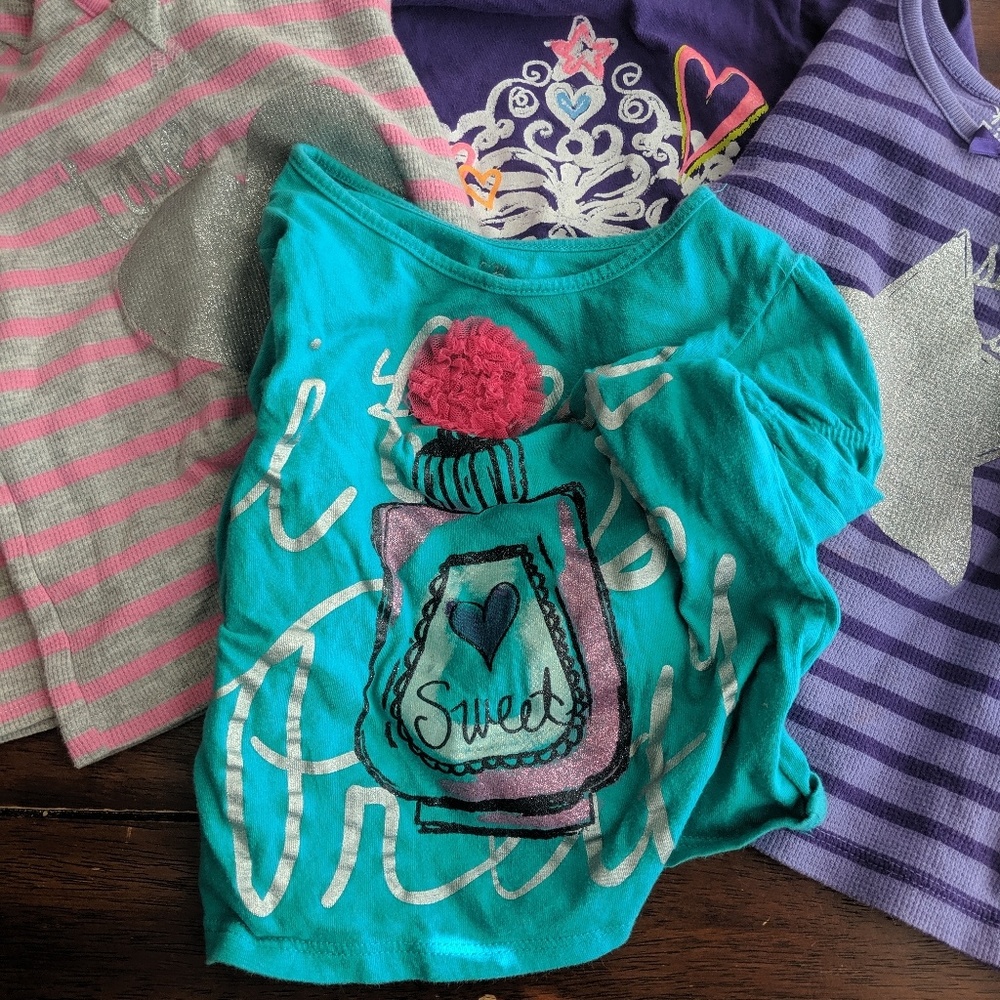 Four 2T children's place long sleeve shirts